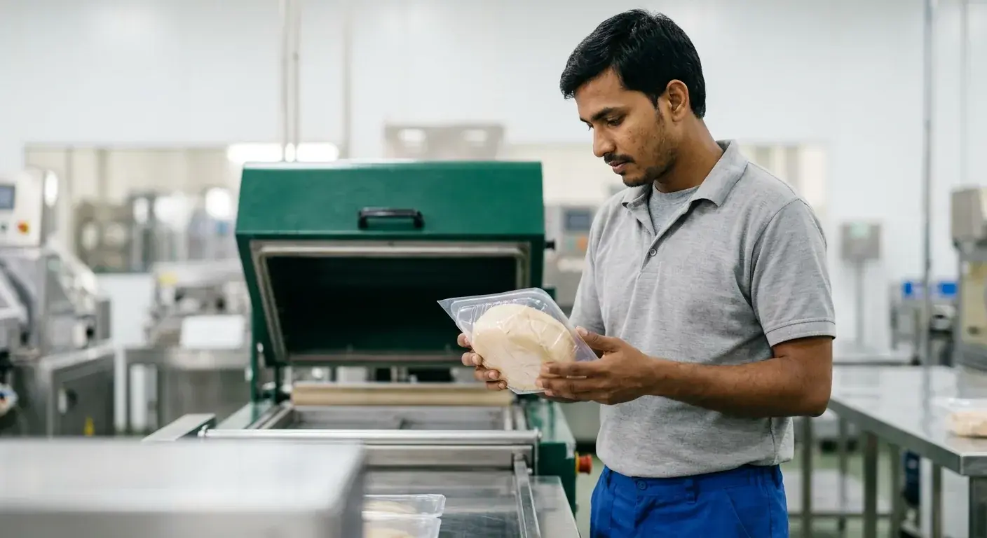 Sheet, machinery and an AVI operator on the production line.