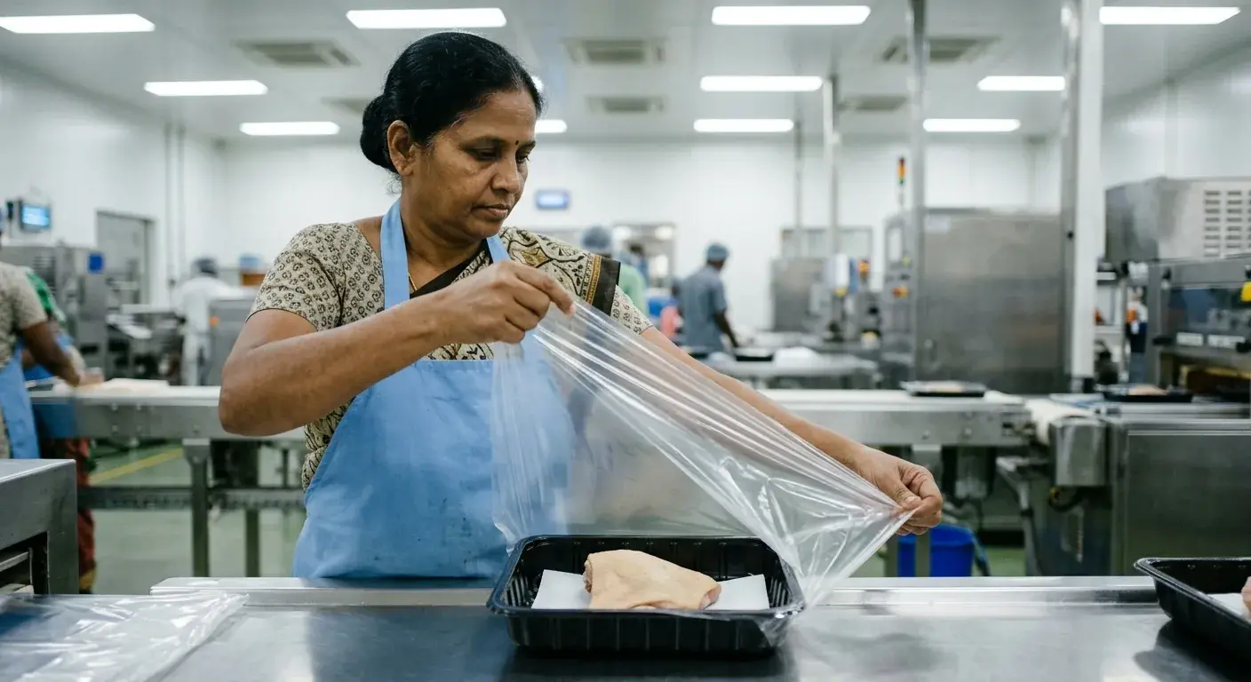 Sheet, machinery and an AVI operator on the production line.